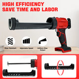 10oz/300ml Electric Caulking Gun for Milwaukee 18V Battery 4 Speeds Silicone Caulking Tools Dripless Caulk Adhesive Gun