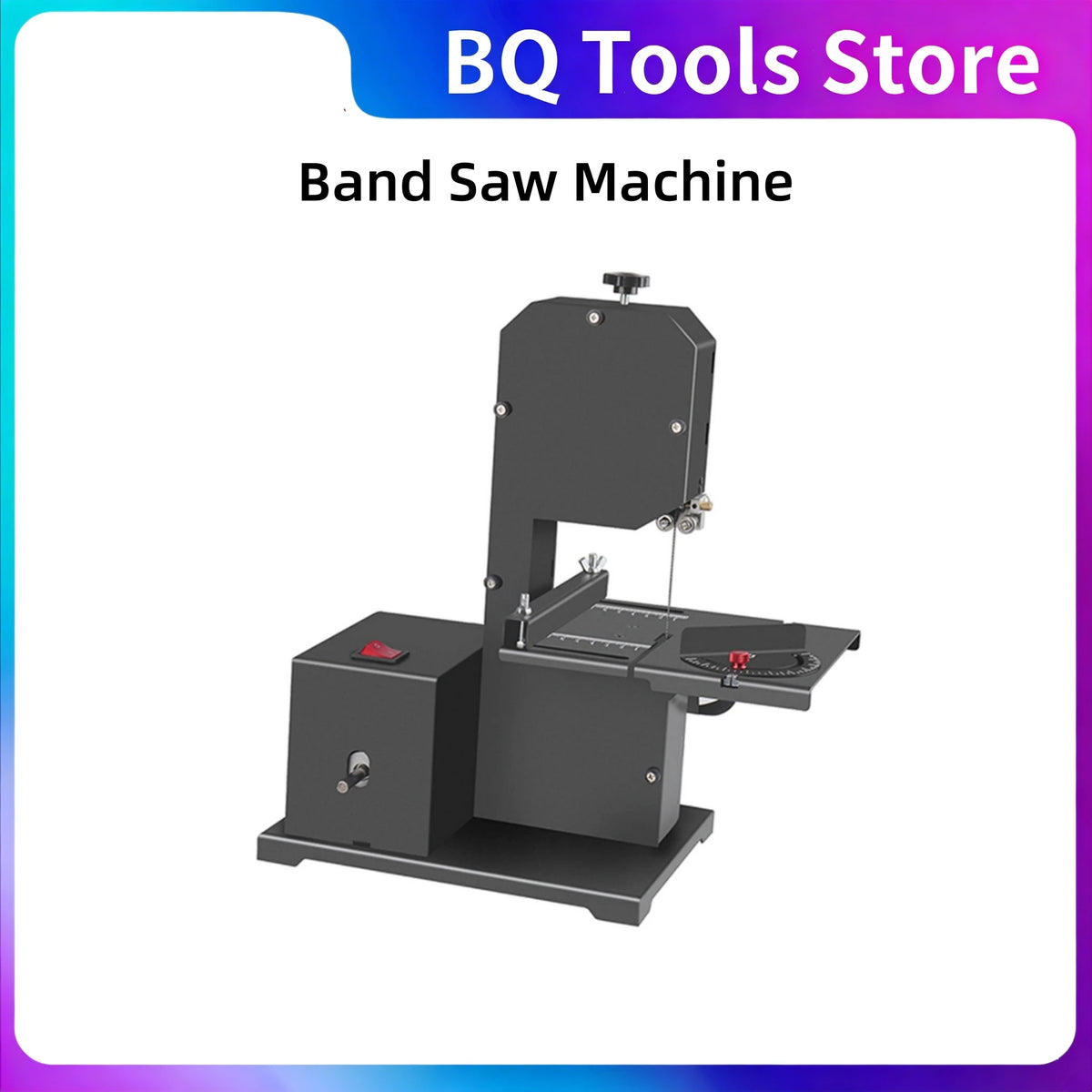 Band Saw Machine Mini Multifunctional Electric Table Saw Benchtop Angle Cutting Machine Woodworking Tools 1750RPM