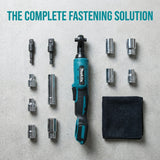 Makita DWR180 18V Cordless Ratchet Wrench 47.5Nm 800RPM with LED Light and Electric Brake for Auto Repair and Maintenance
