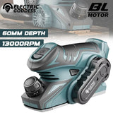 13000RPM Brushless Mini Electric Planer Cordless Handheld Planer Wood Cutting Milling EngravingTool For Makita 18V Battery Pin