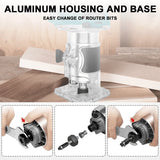 HAOLTON Makita 18V Brushless Cordless Trimmer 6.0Ah Li-ion Battery Professional Milling Slotting Edge Woodworking Power Tool
