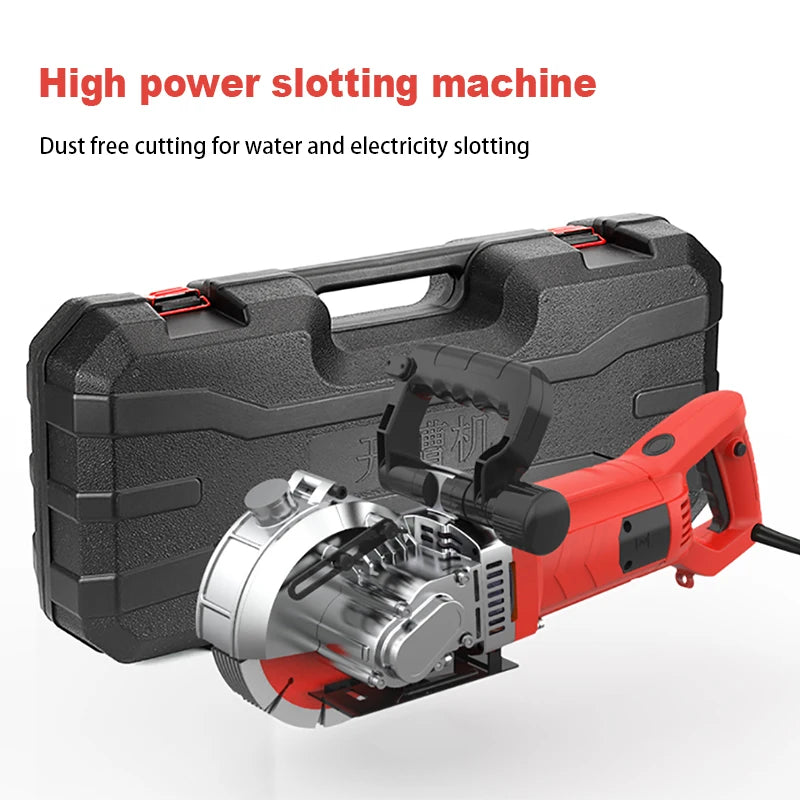 5800W Wall Slotting Machine Electric Wall Chaser Brick Groove Cutting Machine Steel Concrete Cutter Depth 42MM Width 42MM