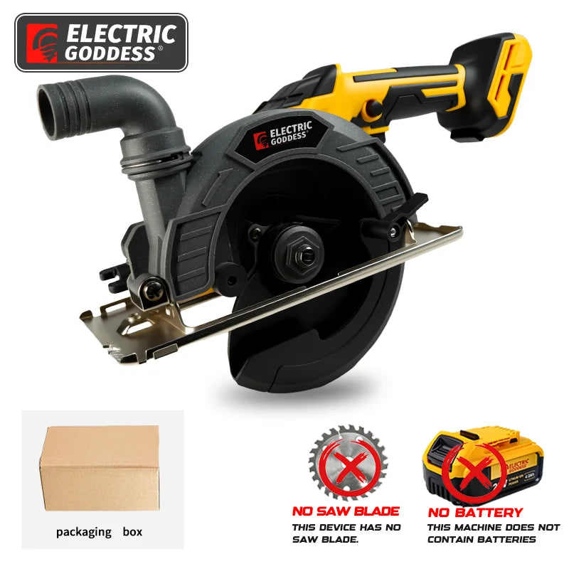 Electric Goddess 6Inch 150mm Brushless Circular Saw Adjustment Woodworking Electric Cutting Tool For Dewalt 20V Battery Pins