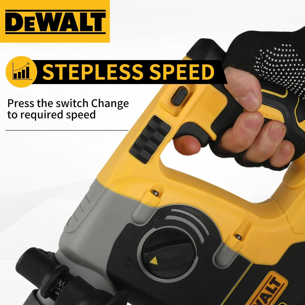 DEWALT DCH273 20V MAX Brushless SDS‑Plus Rotary Hammer Drill L‑Shape Cordless Percussion Drill, Tool Only No Battery