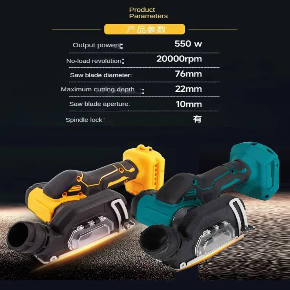 Electirc Mini Angle Grinder Cordless 3 Inch Electirc CUT OFF Tool Cutting Circular Saw Power Tool Fit Makita/Dewalt 18V Battery