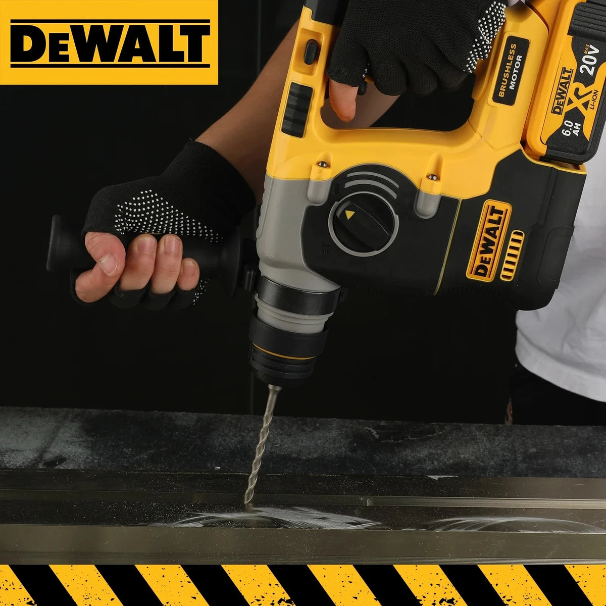 DEWALT DCH273 20V MAX Brushless SDS‑Plus Rotary Hammer Drill L‑Shape Cordless Percussion Drill, Tool Only No Battery