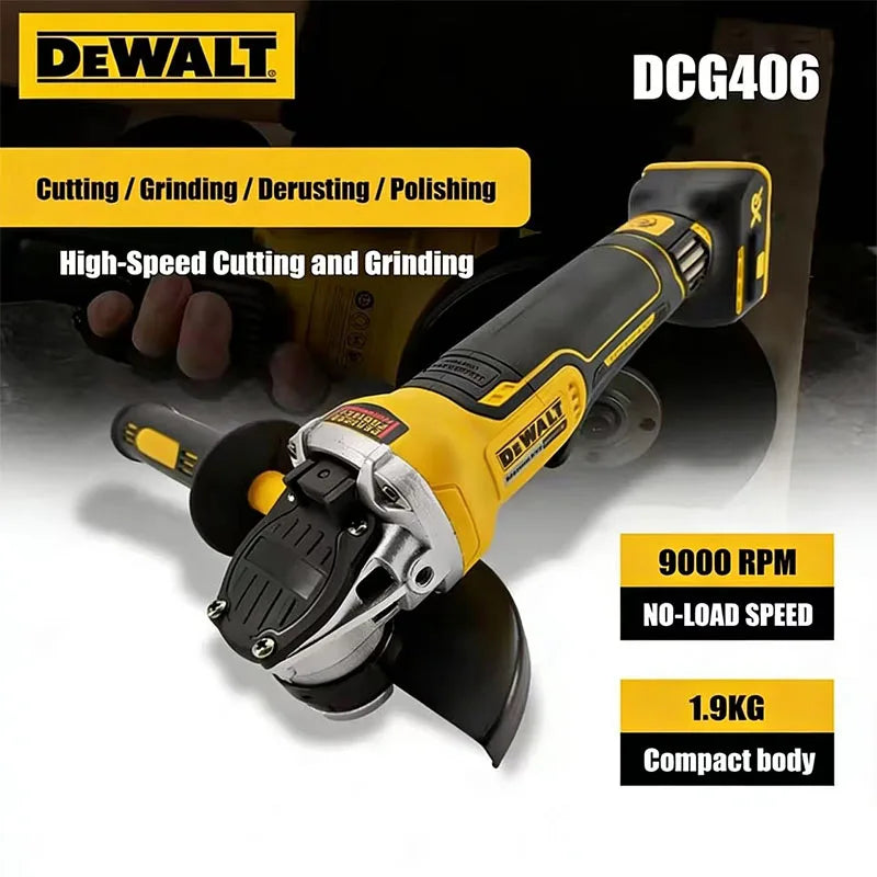 DEWALT DCG406 20V MAX XR Cordless Brushless 125mm Angle Grinder Bare Tool for Efficient Cutting Polishing And Grinding