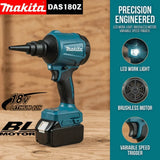 Makita Bare DAS180 18V Wireless Brushless Blower Gun Equipped Nozzle For Workshop Debris Clearing Sawdust Removal Tool