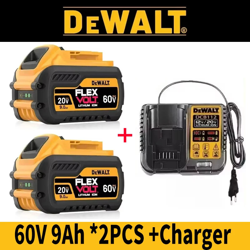 100% Genuine Dewalt 20V Battery, 60V 9Ah, 20V 6Ah Battery DCB609 DCB206 DCB606 DCB184 for Dewalt Power Tool Replacement Battery
