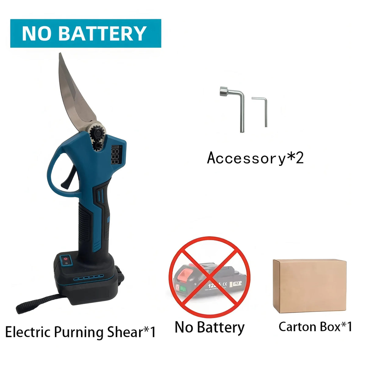 55MM Brushless Electric Scissors Cordless Pruning Shears Electric Branches Cutter Digital Display Tools For Makita 18V Battery