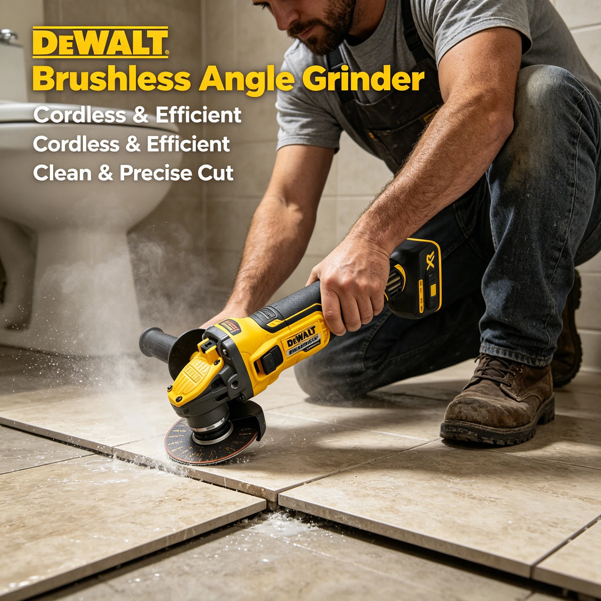DEWALT DCG409 20V Cordless Angle Grinder, Brushless Motor 9000RPM 125mm Portable Cutting & Polishing Power Tool
