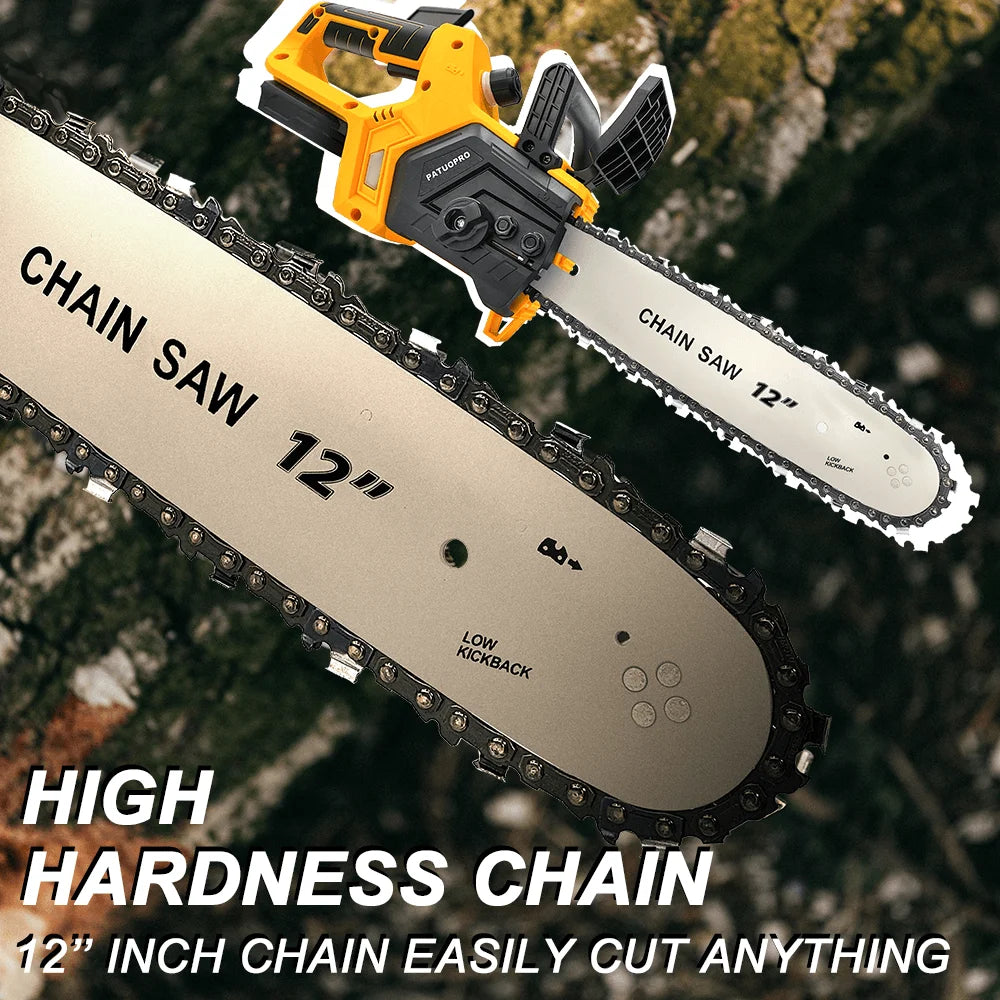 12Inch Brushless Electric Chain Saw 3800RPM Portable Chainsaw Rechargeable Cordless Graden Pruning Tools For Makita 18V Battery