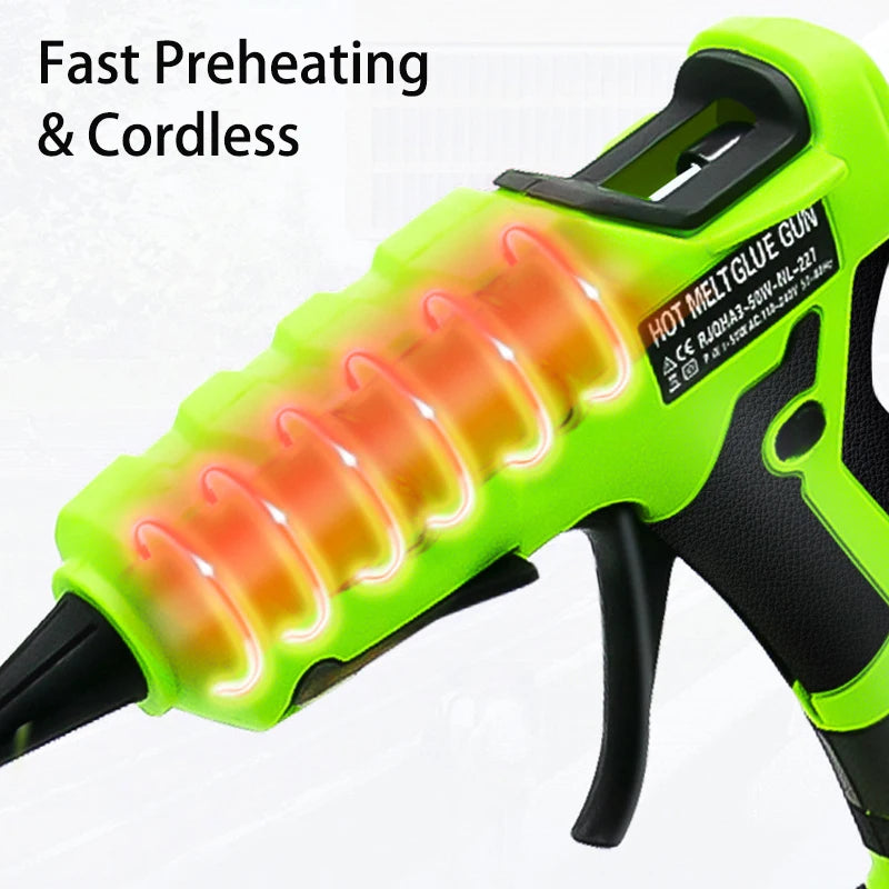 Cordless Hot Melt Glue Gun For Makita/DEWALT/BlackDecker/Milwaukee/Bosch With 30 Sticks 18V Lithium Battery Electric Repair Tool