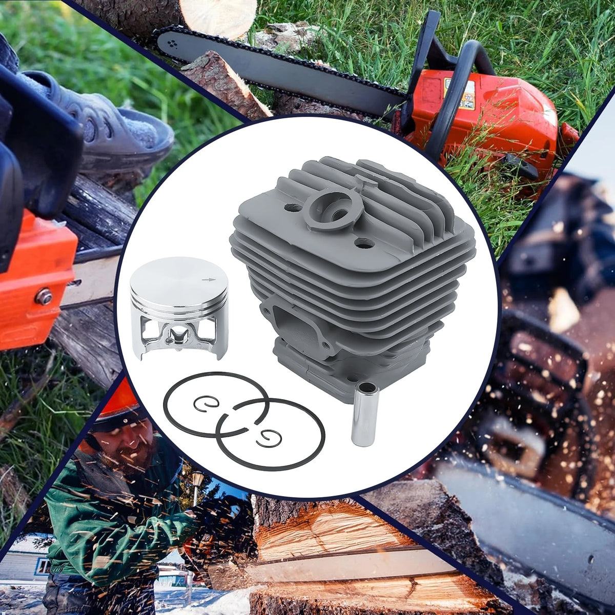54mm Cylinder Piston Kit For Stihl MS660 066 MS650 064 Chainsaw Replace 1122 020 1211