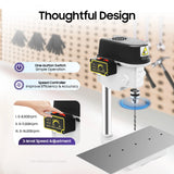 340W Mini Bench Drill Press, 3-level Adjustable Speed Corded Mini Table Drill, High-precision Portable Bench Drill Machine