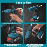 Cordless Glue Gun for Bosch 18V Battery GBA/GBA ProCORE Hot Glue Gun Full Size 11mm Stick for DIY Crafting (NO BATTERY)