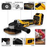 VIVSSO Angle Grinder 9000RPM Brushless Three Gear Speed Electric Angle Grinder Multi-function Grind For Dewalt 20v Battery Pins