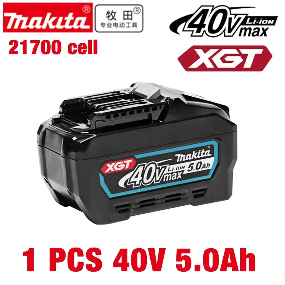 Makita XGT 40V Replacement Lithium‑Ion Battery 5.0Ah 21700 Cell Rechargeable Fit BL4020 BL4025 BL4050 BL4080 Cordless Tools