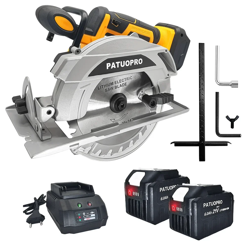 1500W Brushless Circular Saw 6.5 Inch Cordless Electric Saw 165MM Stone Woodworking Cutting Power Tools For Makita 18V Battery
