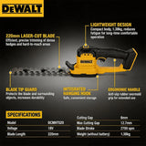 DEWALT DCMHT520N 18V Cordless Hedge Trimmer & Grass Shear, 2-in-1 Garden Care Tool with Interchangeable Blades, Bare Tool Only