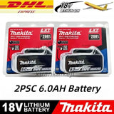 6Ah 100% Original Makita 18V Battery BL1860B Rechargeable Lithium-Ion Battery for Makita 18V Power Tools Replace the Battery.