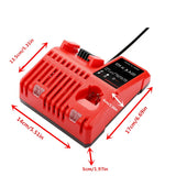 3A Li-ion Battery Charger for Milwaukee for M12 M18 48-11-1815 48-11-1828 48-11-2401 48-11-2402 EU Plug 110-240V High Quality