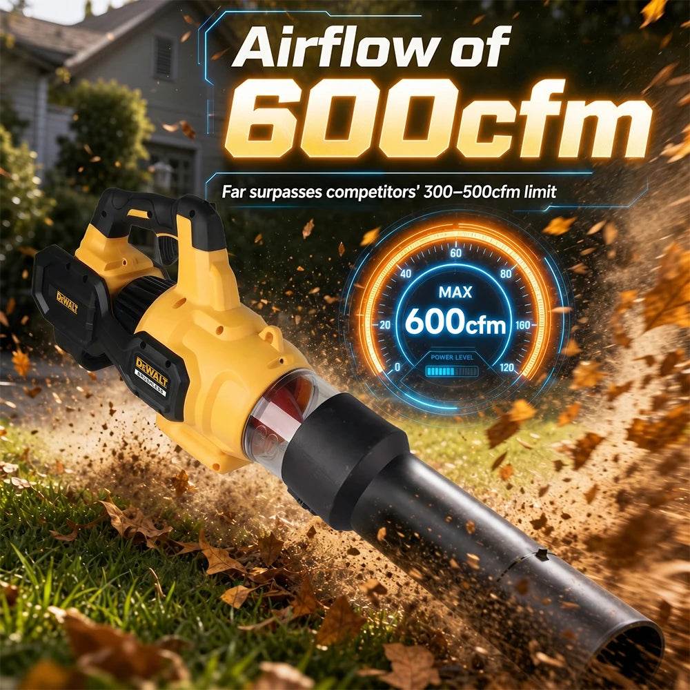 Durable DEWALT DCMBL612 60V Brushless Leaf Blower Lock‑Switch Stepless Speed Yard Lawn Patio Heavy‑Duty Cleaning Power tools