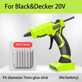 Cordless Hot Melt Glue Gun For Makita/DEWALT/BlackDecker/Milwaukee/Bosch With 30 Sticks 18V Lithium Battery Electric Repair Tool