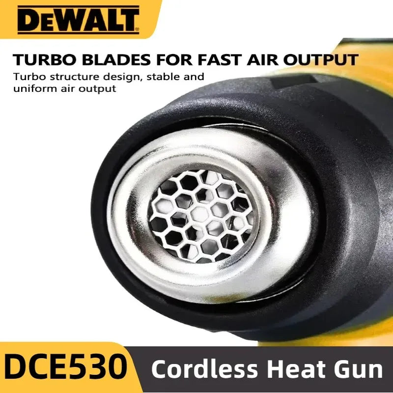 DEWALT DCE530 300W Cordless Heat Gun High Power Thermal Blower for Welding Heat Shrink Wrapping Compatible Tool