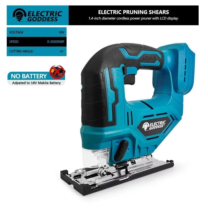 3000RPM Electric Jigsaw Cordless Handheld Multi-Function Woodworking Tools Wood Cutting Machines For Makita 18V Battery Pin