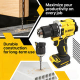 DEWALT DCD805 Cordless Drill with Brushless Motor, 20V MAX Long-Lasting Build Drill for Home Improvement & Jobsite Projects