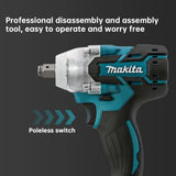 Makita DTW285 18V Brushless Cordless Impact Wrench 280N·m 1/2 Inch Reverse Auto Stop for Auto Maintenance Repair
