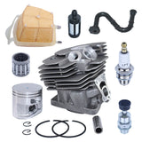47mm Chainsaw Cylinder For Stihl MS362 MS362C Piston Ring Pin Circlip Kit Garden Part 1140 020 1200