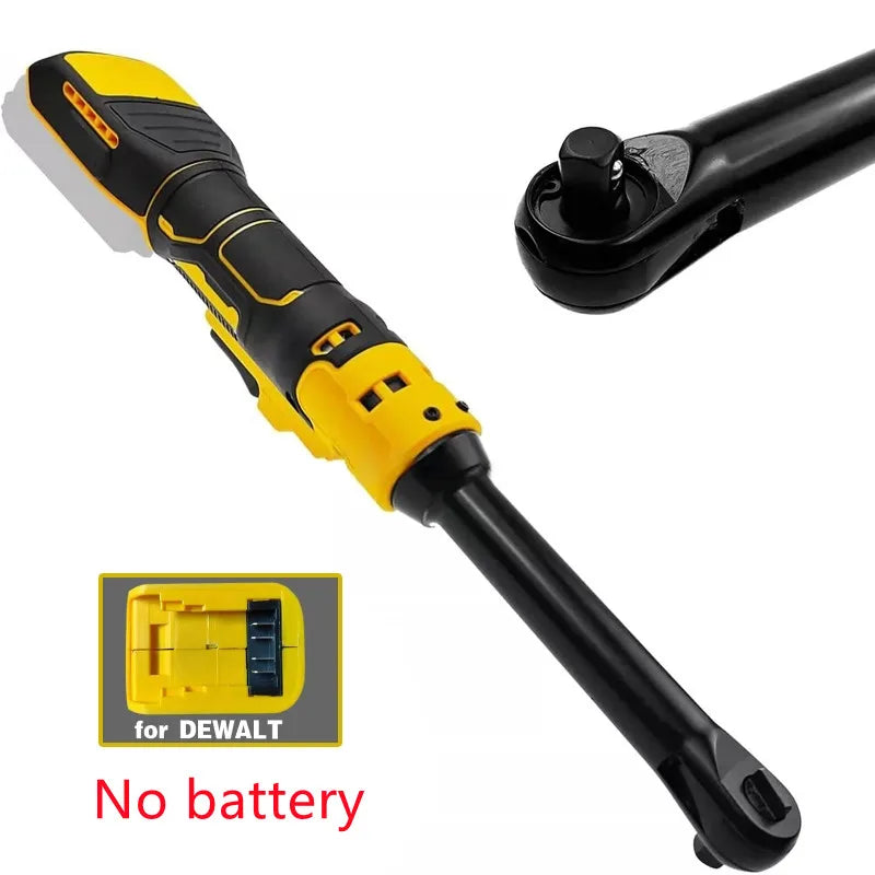 Cordless Ratchet Wrench Upgraded Extended Head Removal Screw Nut 220N.m 3/8" Electric Driver for Dewalt 18V 20V Battery