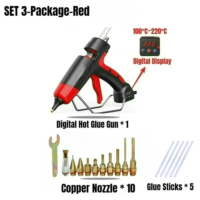300W Professional Hot Melt Glue Gun Digital Adjustable Temperature Use 11 Mm Glue Sticks Industrial Tools Silicone Gun with Plug