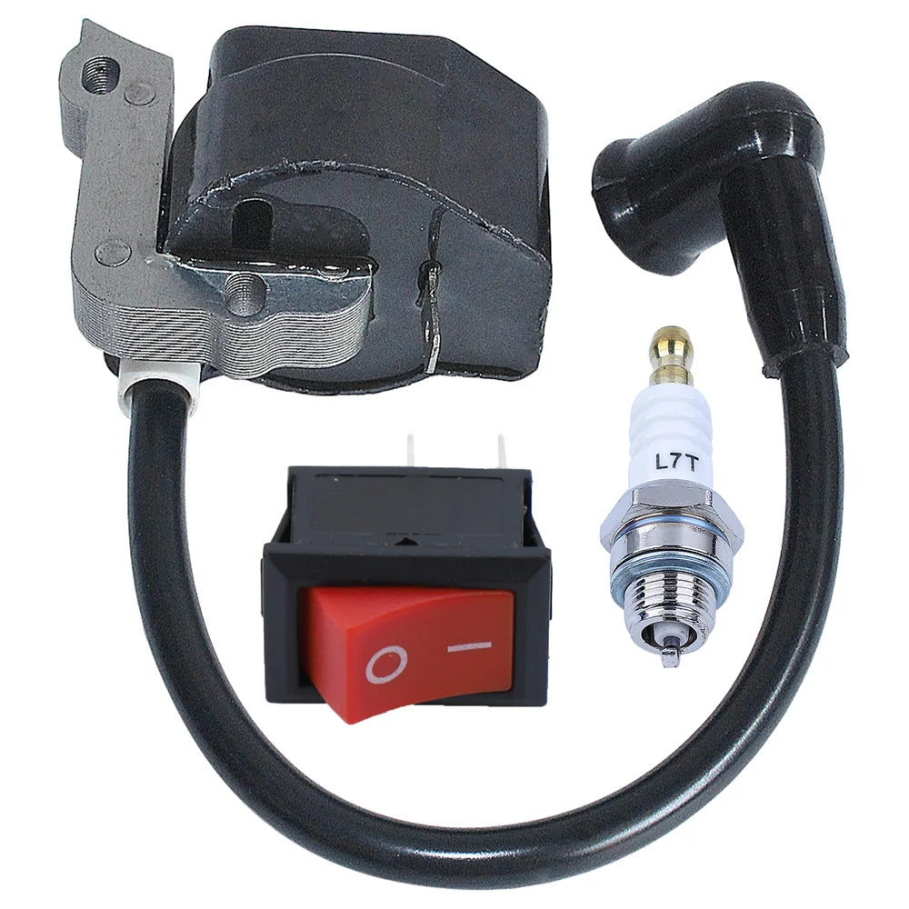 For Stihl FS38 FS55 FC55 FS45 FS46 KM55 HS45 Ignition Coil Module Replaces 41404001308 Spark Plug Universal Switch