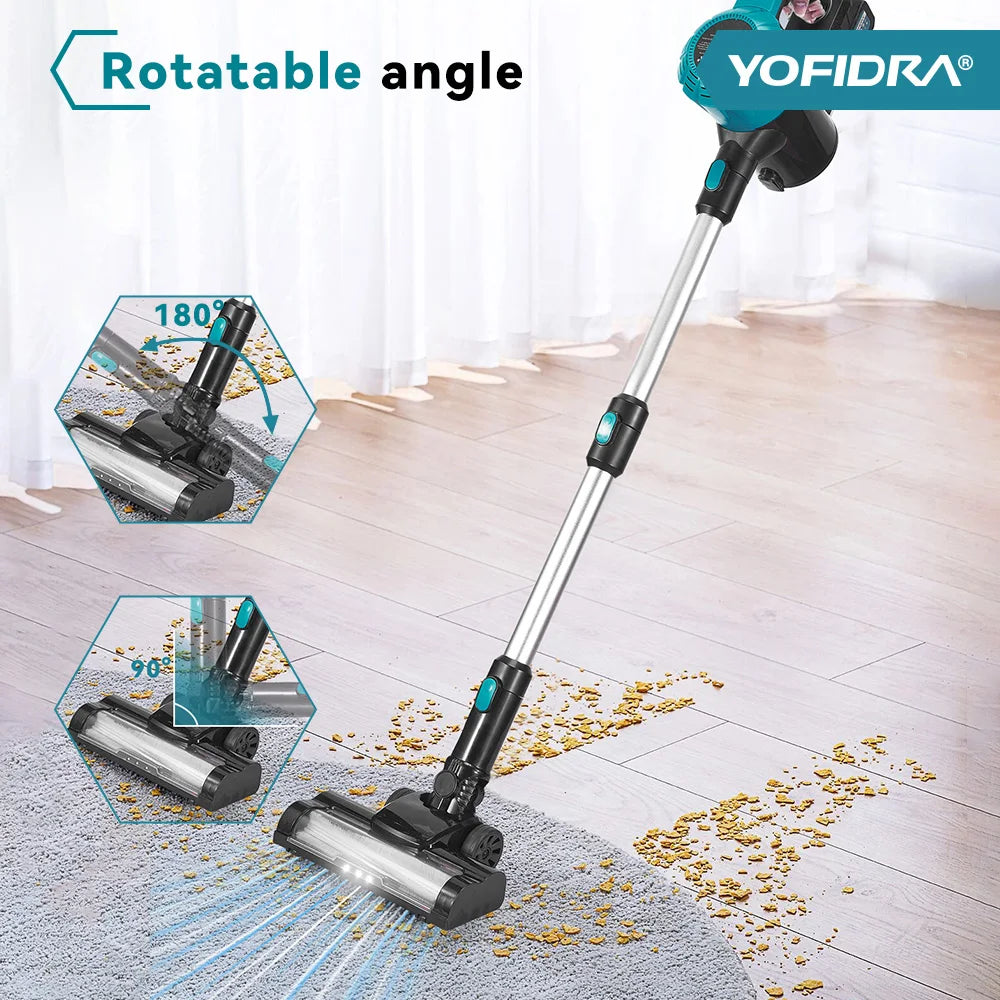 YOFIDRA 1.5L Cordless Electric Vacuum Cleaner Efficient Rechargeable Dust Catcher Cleaning Power Tools For Makita Battery Pin