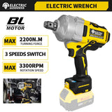 Electric Goddess 2200N.M Brushless Electric Impact Wrench 3/4inch Cordless Torque Wrench Car Repair Tools For Dewalt 20V Battery