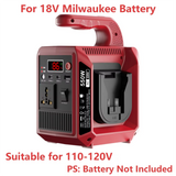 550W Portable Power Supply Inverter Compatible with Makita 18V Battery DC 18V to AC 110V/220V Converter with Type-C for Camping