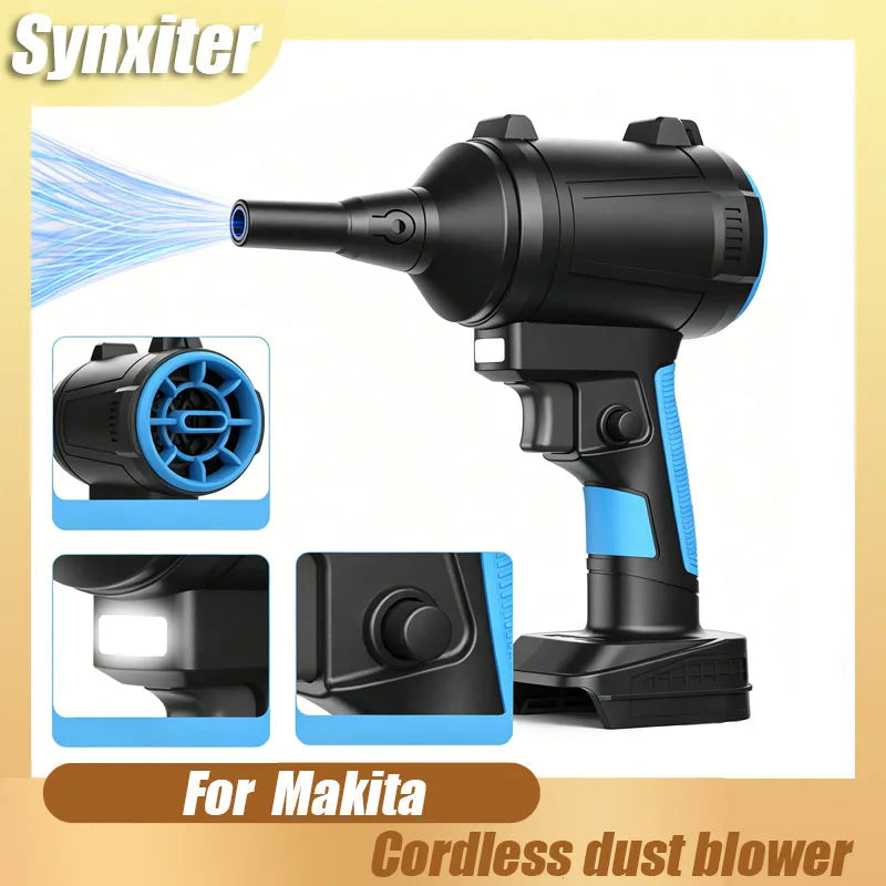 Cordless Air Blower Turbo Jet For Makita 18V Battery 300M/S Wind Speed Handheld Portable Electric Leaf Blower Dust Blowing Tool