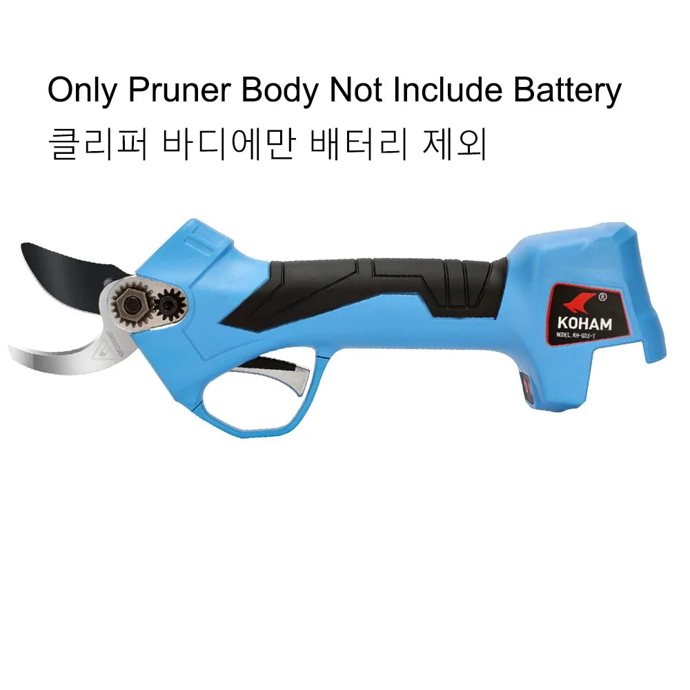KOHAM Cordless Electric Pruning Shears 1 IN Tree Branch Cutter Garden Pruner Orchard Electric Scissor Kit or Blade Battery Parts